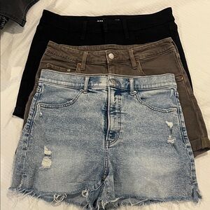 Stylish Women's Denim and Cotton Shorts Set